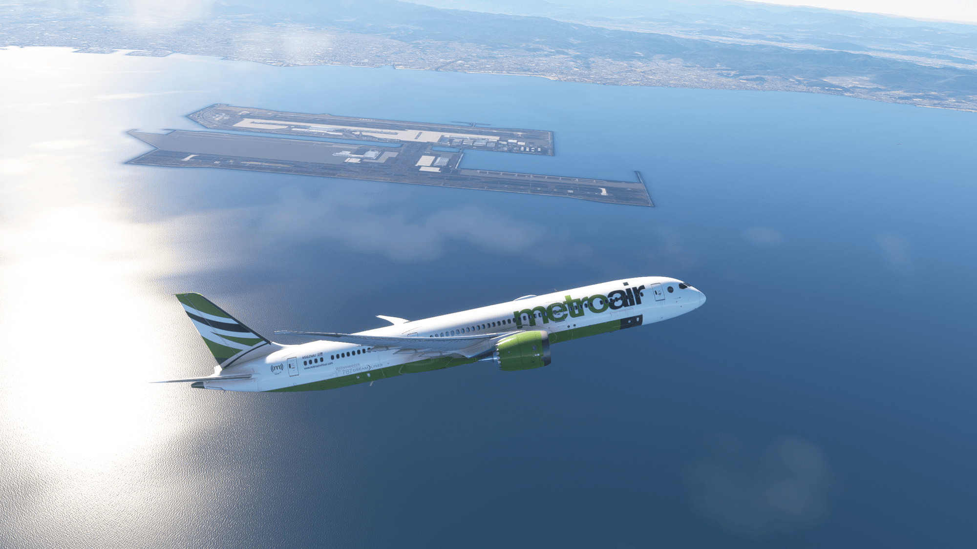 MetroAir Boeing 787-9 Dreamliner in flight